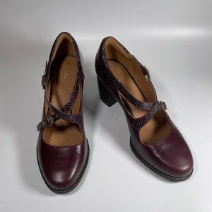 Clarks Artisan "Tarah Presley" pumps, burgundy, size 8.5